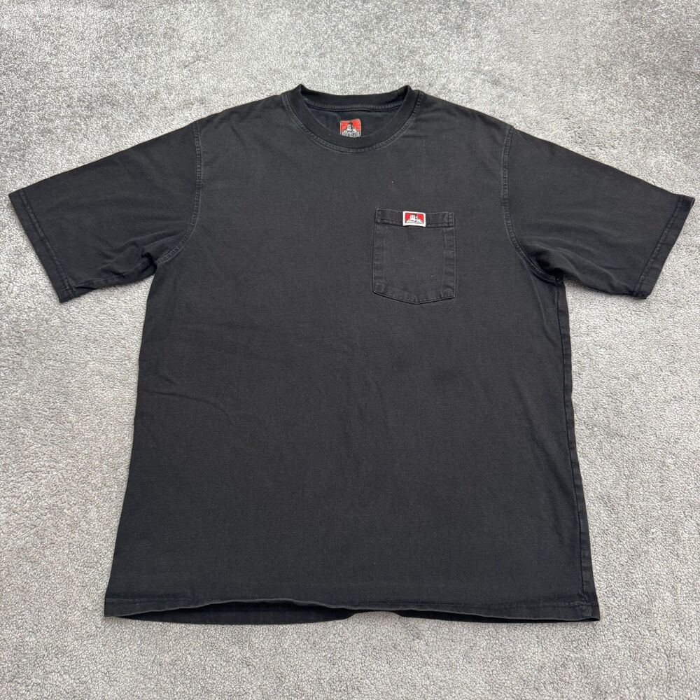 Ben Davis Heavy Duty Short Sleeve Pocket Work T-Shirt Men Large Black Cotton Tee